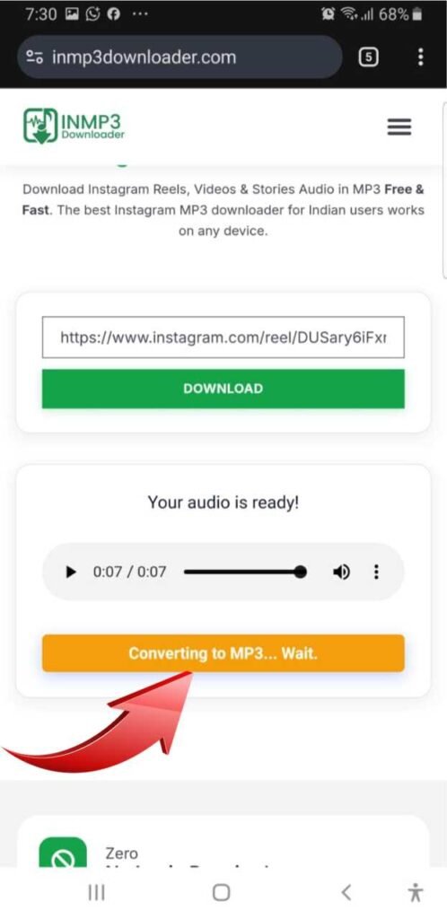 How to user instagram mp3 downloader