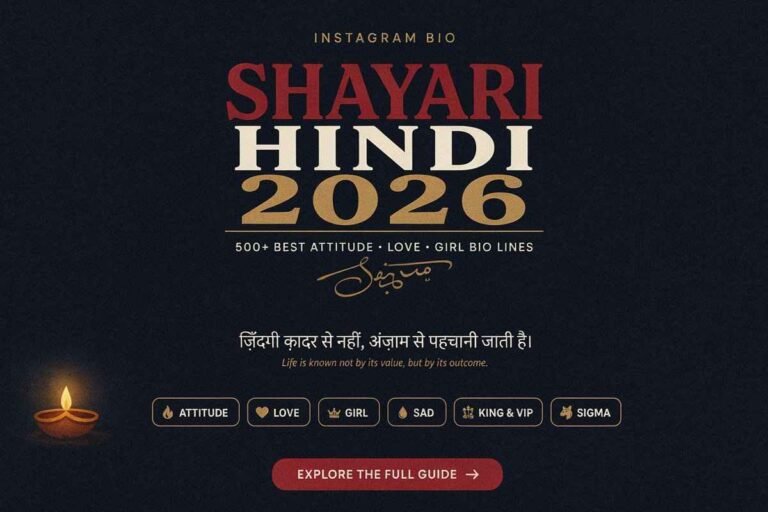 Instagram Bio Shayari Hindi